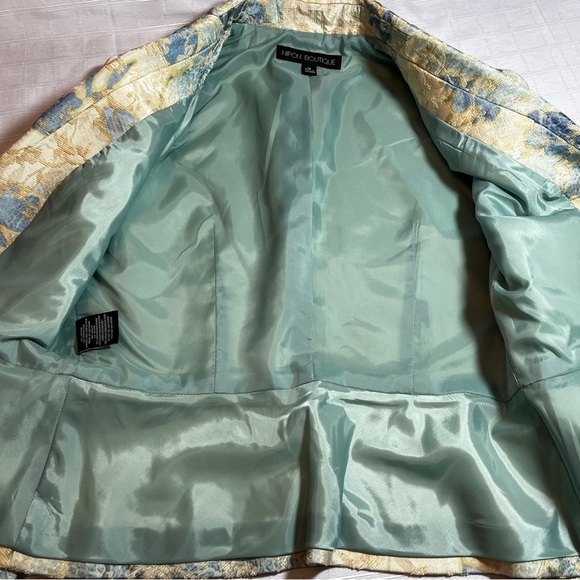 Nipon Boutique Floral Brocade Suit Jacket Coquette Size 10 Coastal Grandma - Picture 7 of 11
